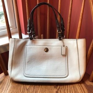 White Leather Coach Bag